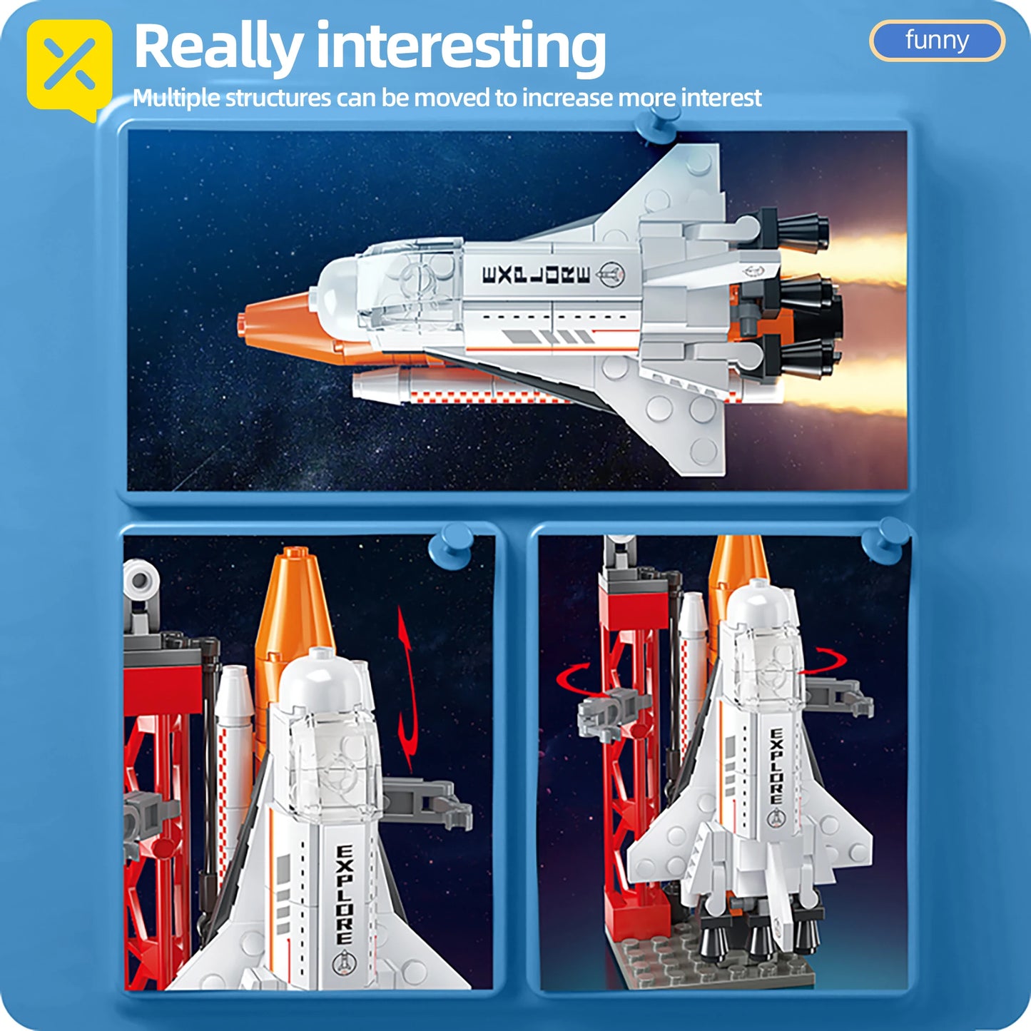 Bouwpakket Raket Lanceerbasis – 133-delige Ruimtevaart Modelset