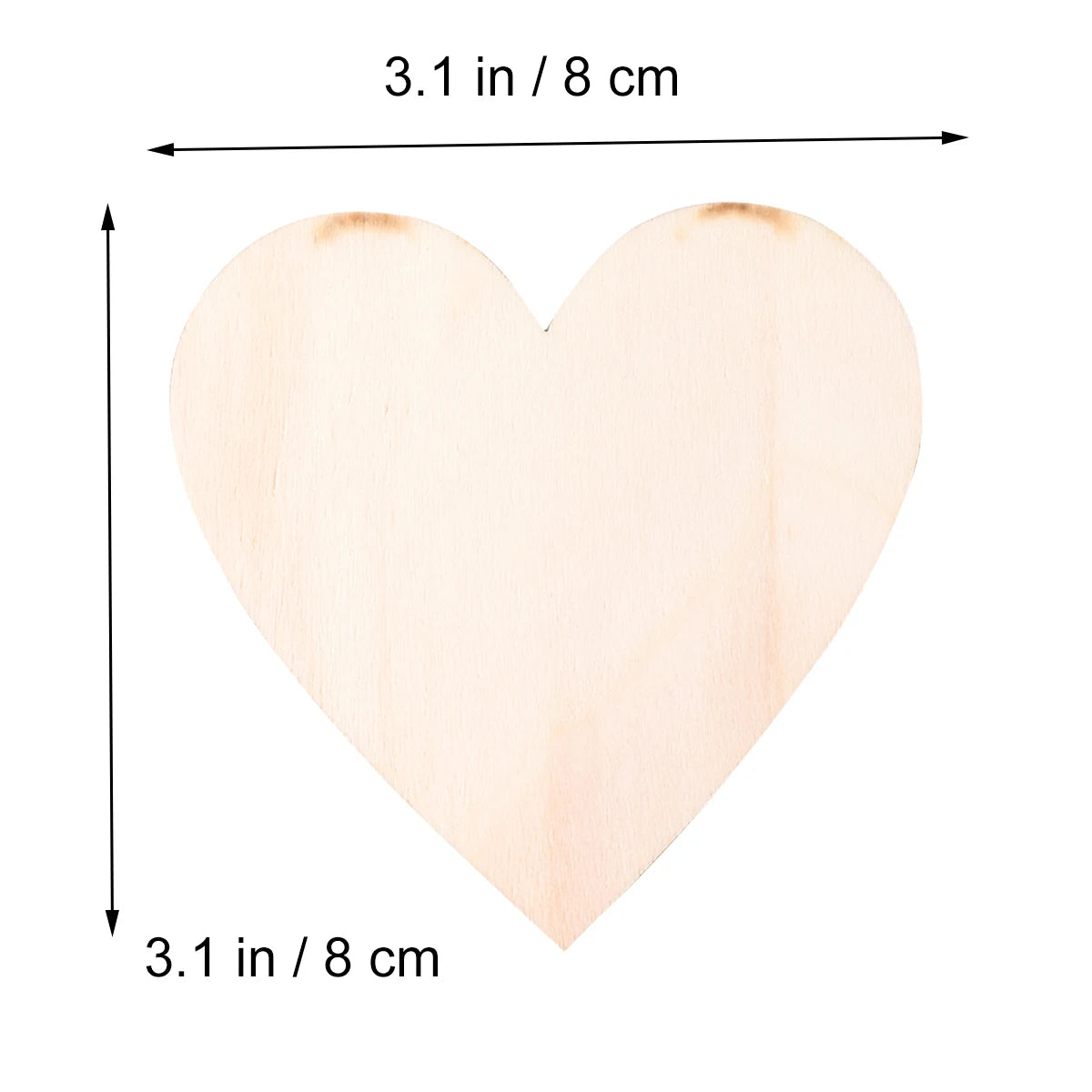 Houten figuur om zelf te kleuren/schilderen – set van 10 hartjes