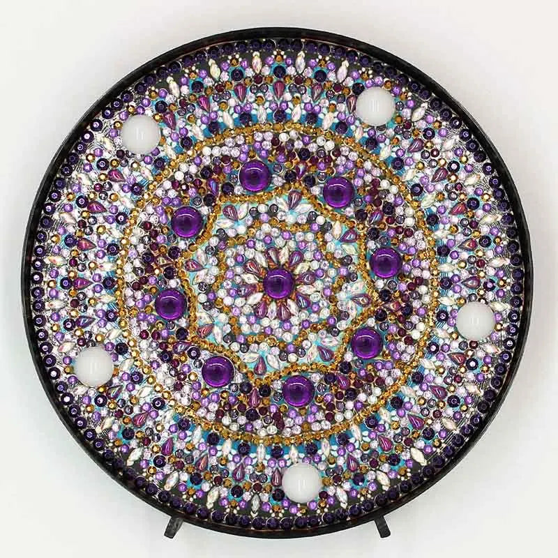Diamond Painting Lamp met Mandala en Landschap Ontwerp