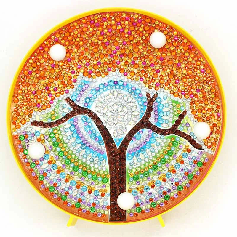 Diamond Painting Lamp met Mandala en Landschap Ontwerp