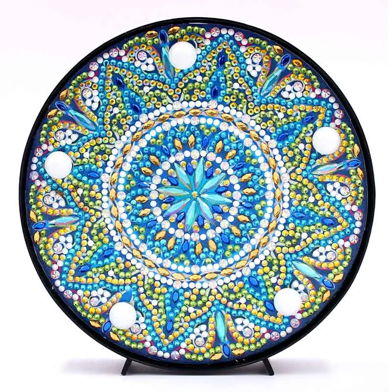 Diamond Painting Lamp met Mandala en Landschap Ontwerp