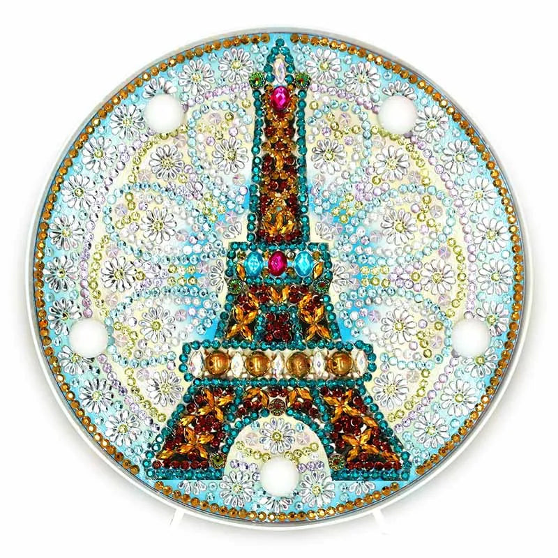 Diamond Painting Lamp met Mandala en Landschap Ontwerp