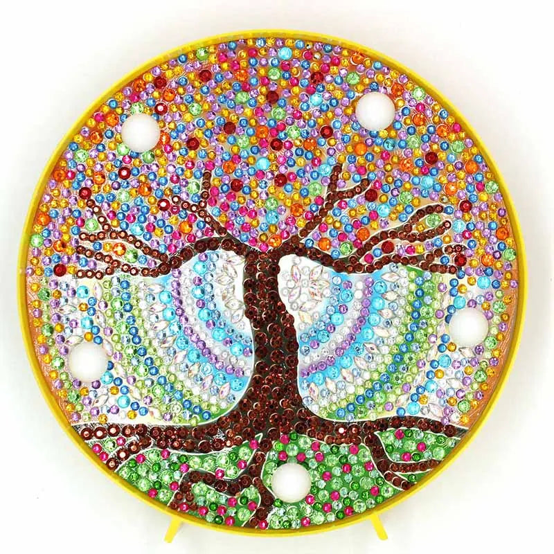 Diamond Painting Lamp met Mandala en Landschap Ontwerp