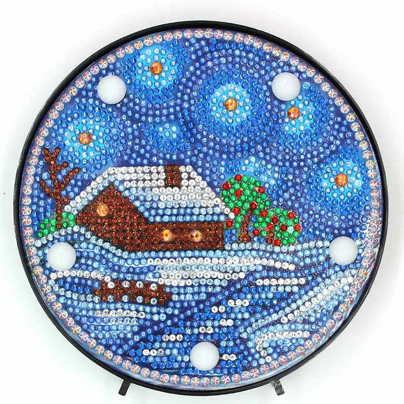 Diamond Painting Lamp met Mandala en Landschap Ontwerp