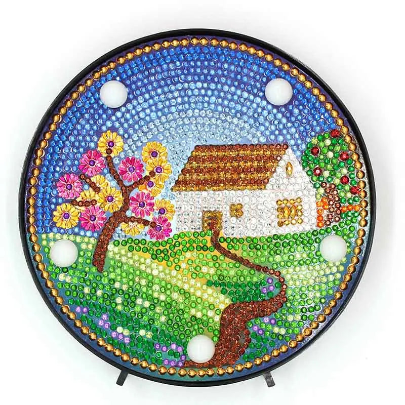 Diamond Painting Lamp met Mandala en Landschap Ontwerp