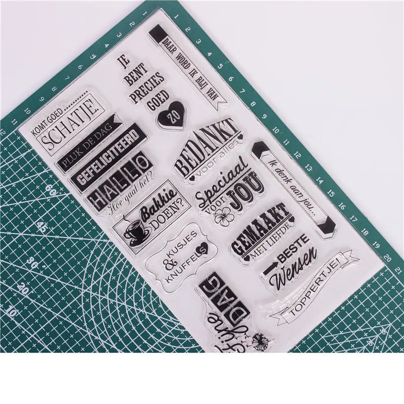 Stempel Nederlandse Scrapbooking Set - Transparant Silicone