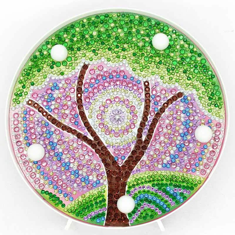 Diamond Painting Lamp met Mandala en Landschap Ontwerp