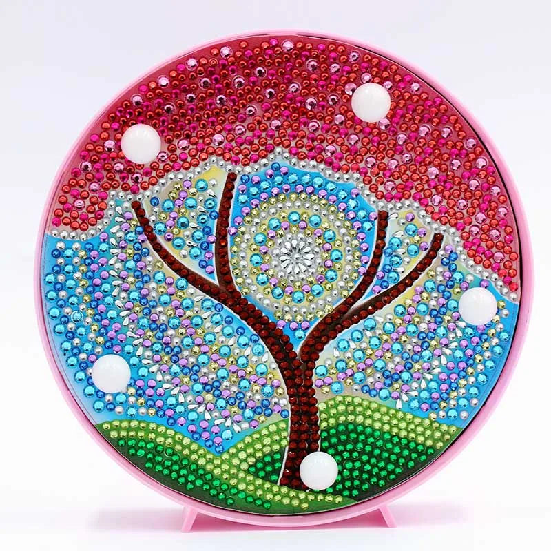 Diamond Painting Lamp met Mandala en Landschap Ontwerp