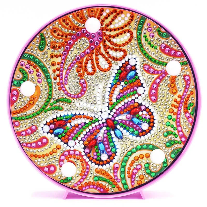 Diamond Painting Lamp met Mandala en Landschap Ontwerp