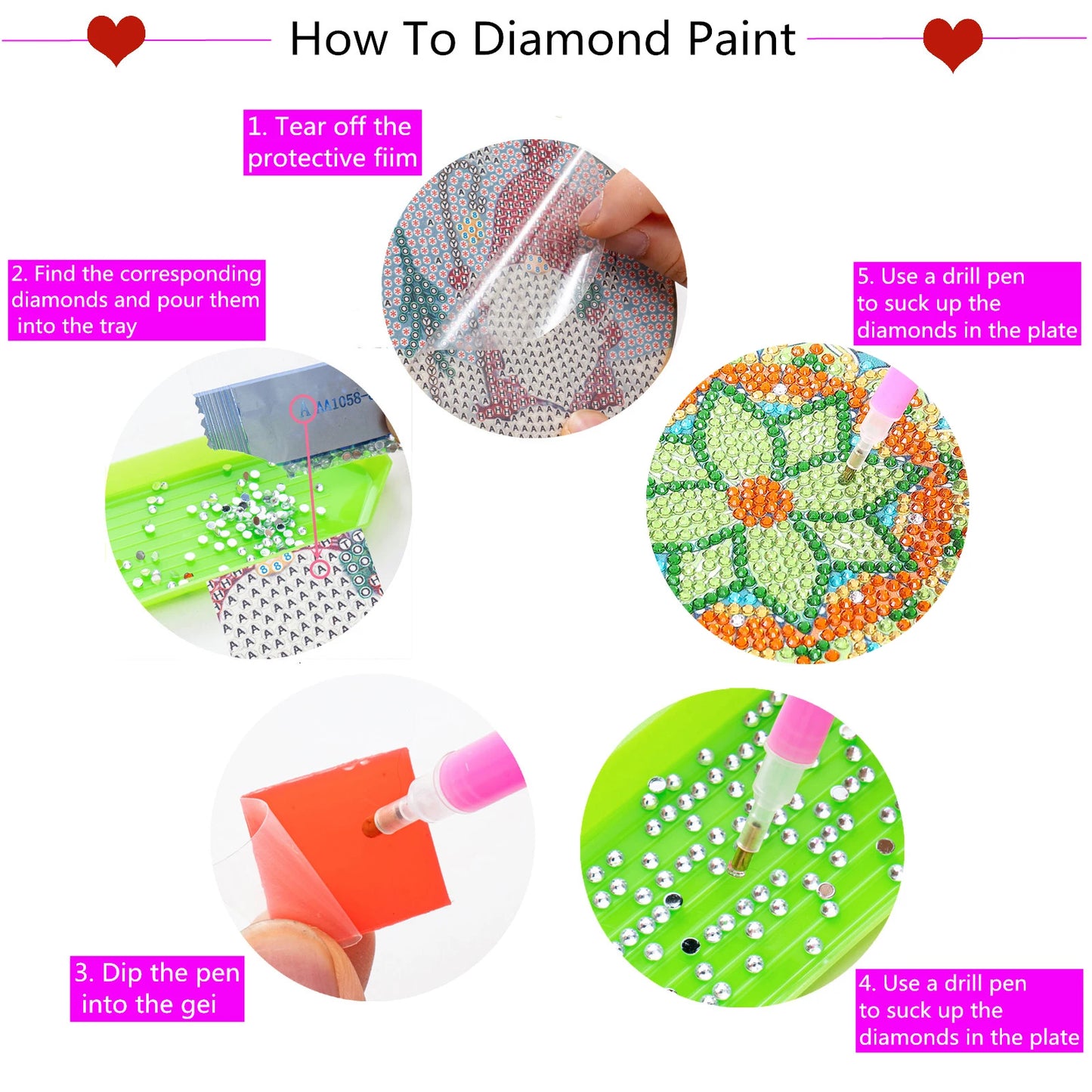 Diamond Painting Onderzetters Mandala - Set van 12 met Houder