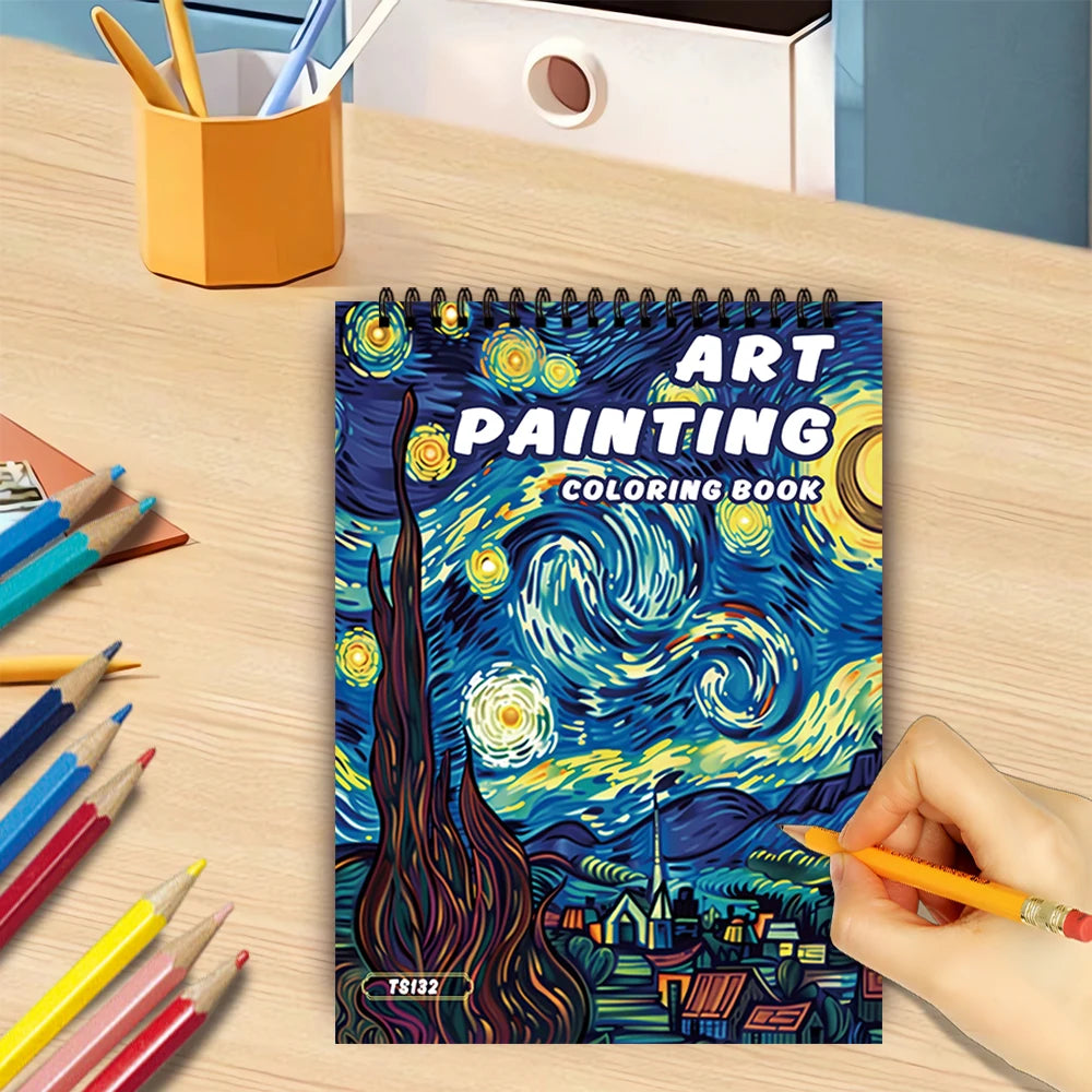 Kleurboek voor volwassenen – Vincent van Gogh inspiratie, 30 stevige pagina's