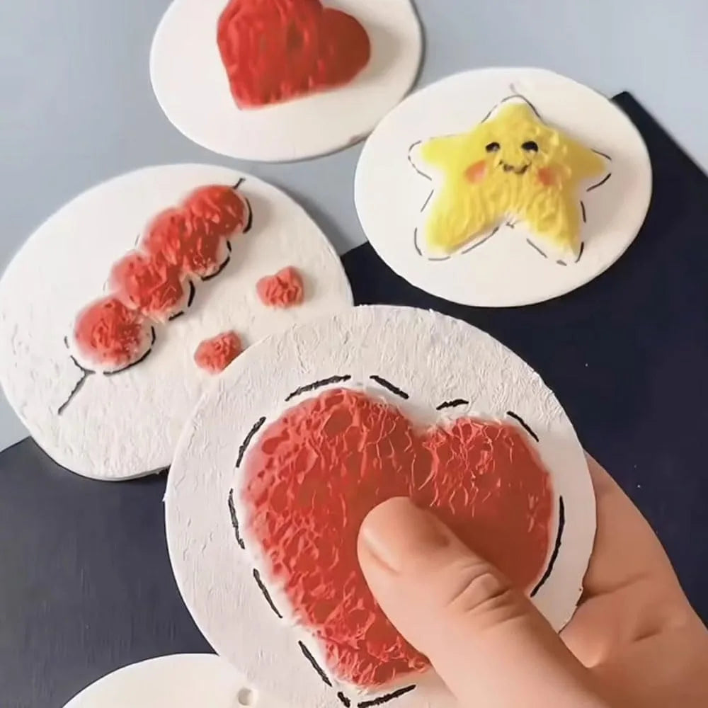 Schuim textuur tekenen 3D kunstset met waterkwast – 30 stuks creatief plezier