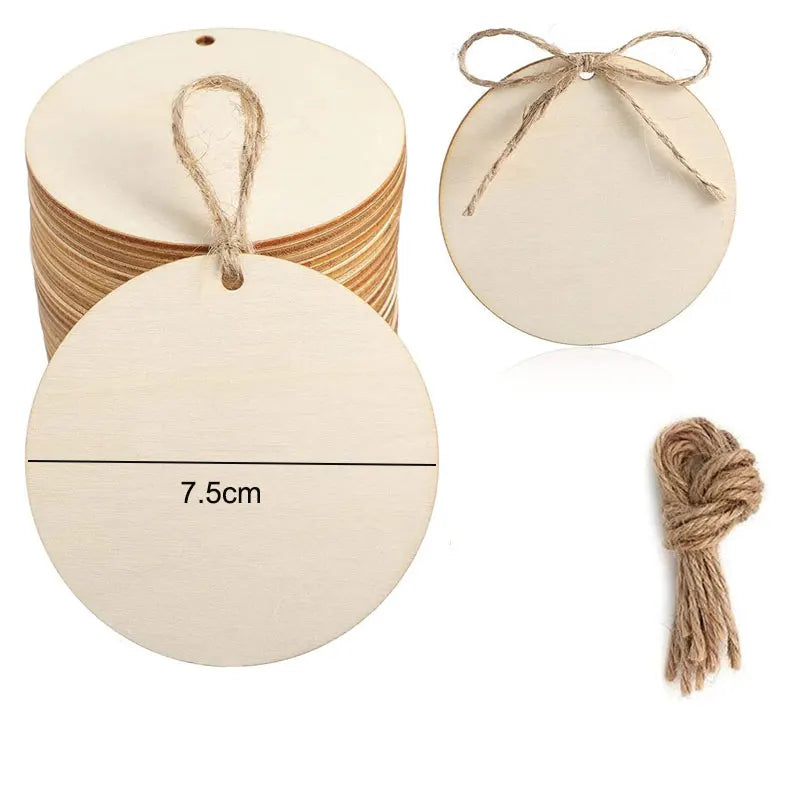 Houten figuur om zelf te kleuren/schilderen – Kerstversiering 10 stuks