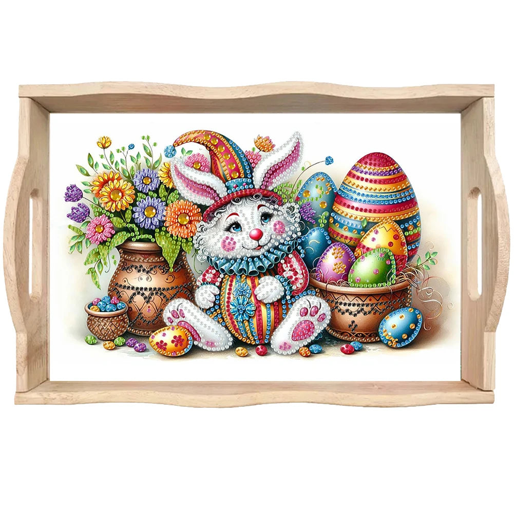 Diamond Painting Dienblad Hout - Kleurrijk Serveerblad voor Eten en Decoratie