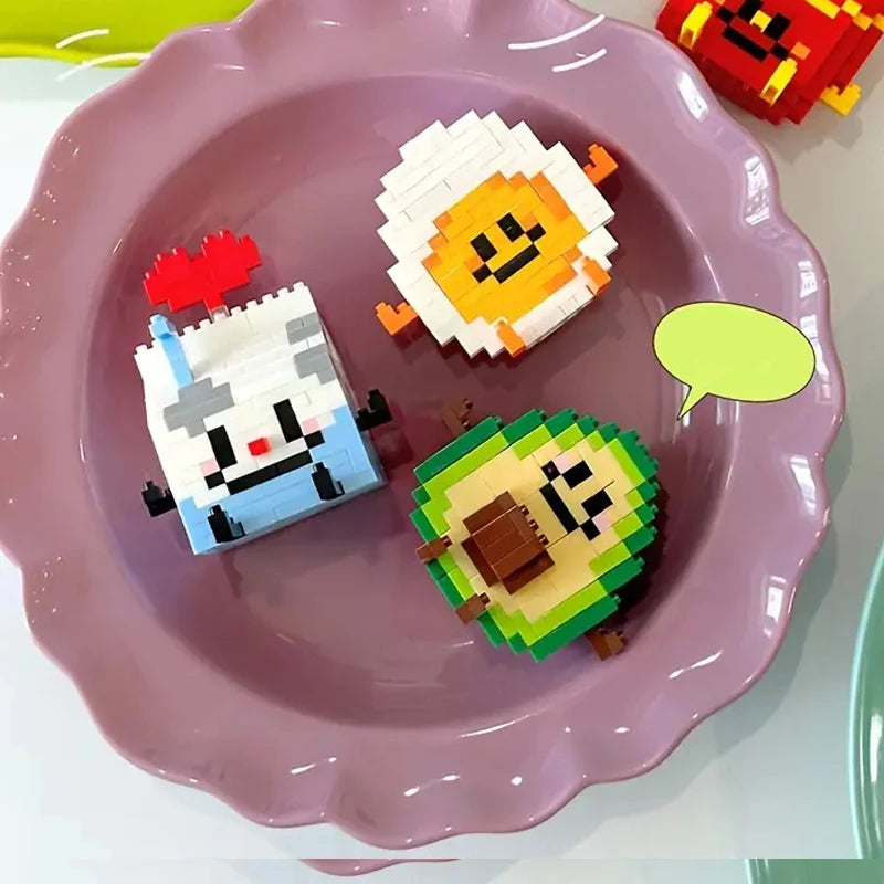 Bouwpakket mini food styling decoratie – schattige fruitmodellen voor op je bureau