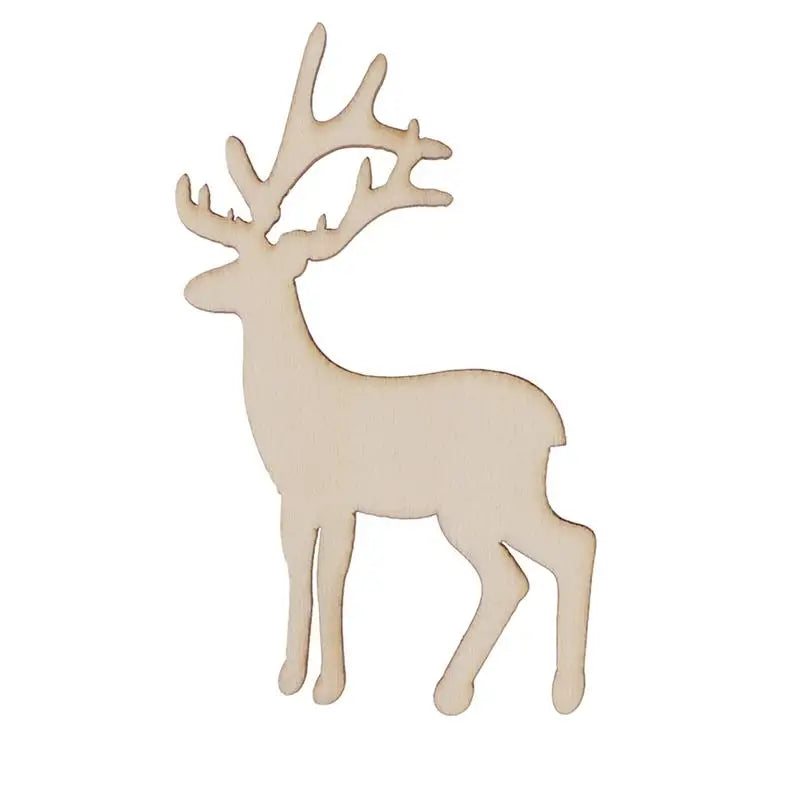 Houten figuur om zelf te kleuren/schilderen – rendier kerstdecoratie