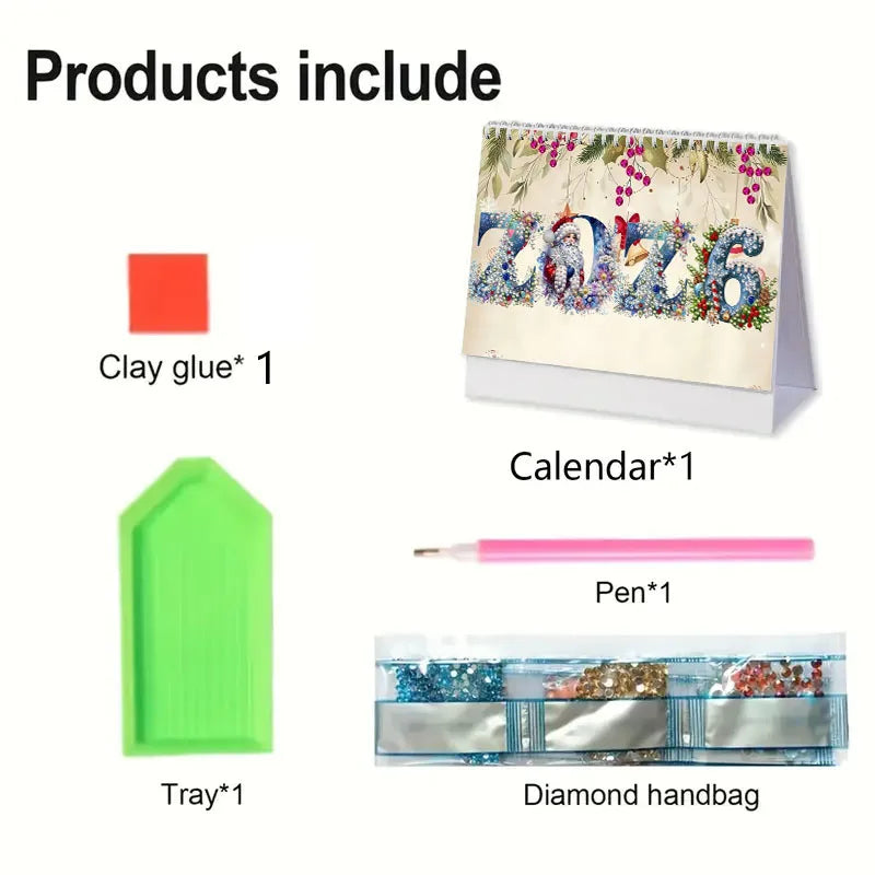 Diamond Painting Kalender met 13 afbeeldingen en 4 varianten