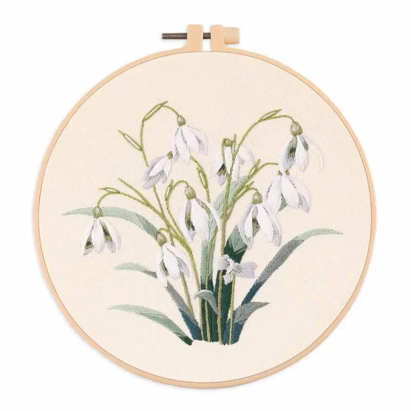Borduurpakket Rond – Beginnerspakket met Bloemen & Dierenpatroon
