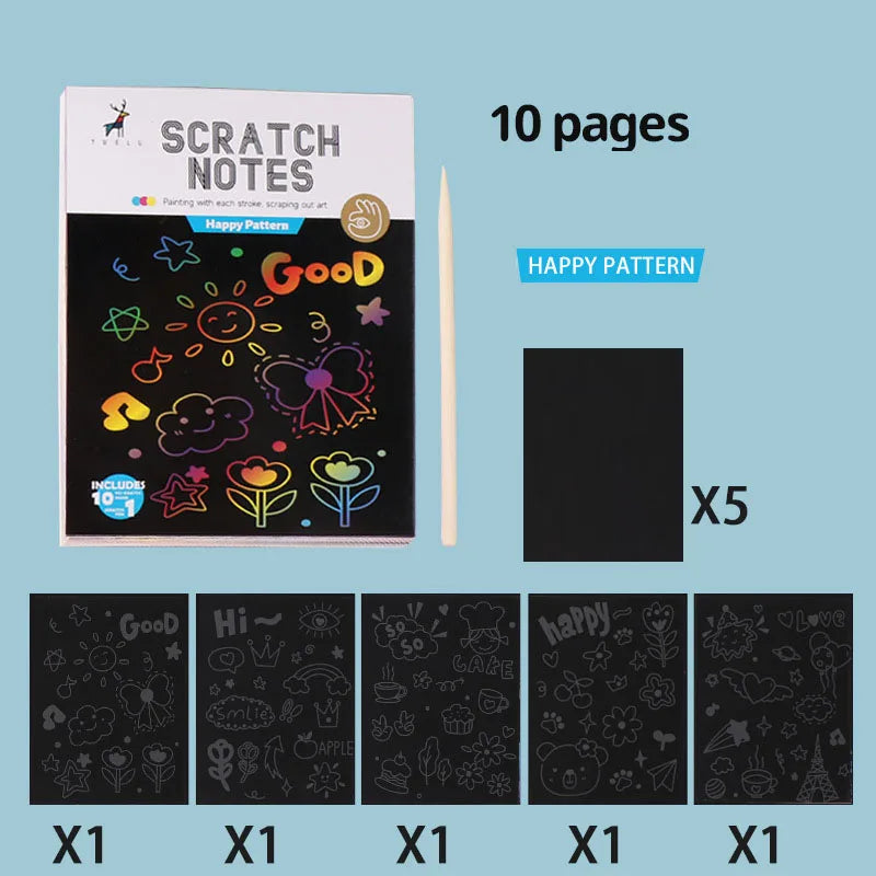 Krastekeningen set Regenboog Papier met Pen – Creatief Speelplezier voor Kinderen