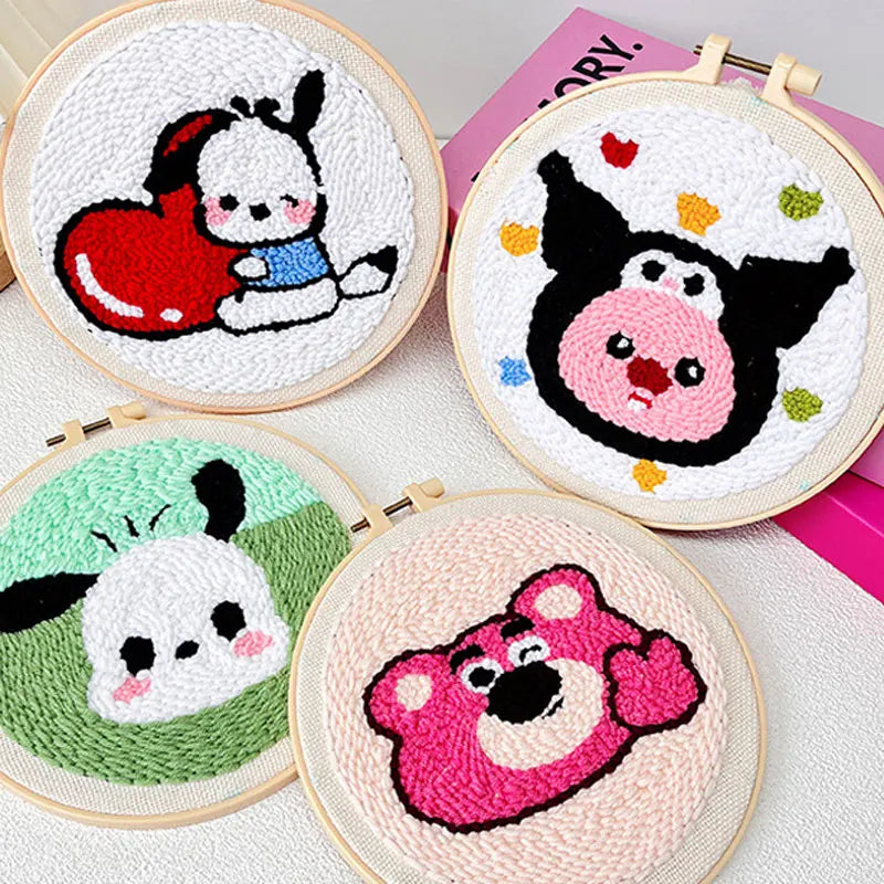 Borduurpakket Kat Punch Needle – Compleet Starterset 20cm