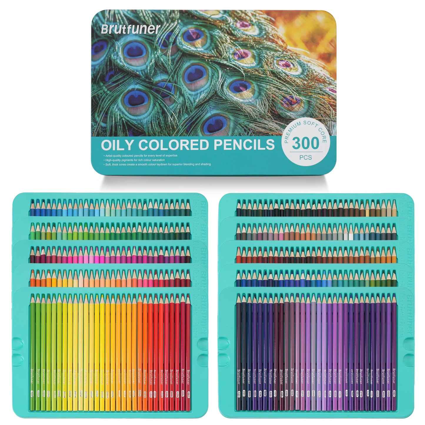 Kleurpotloden set van 300 stuks – Zachte kern & heldere kleuren