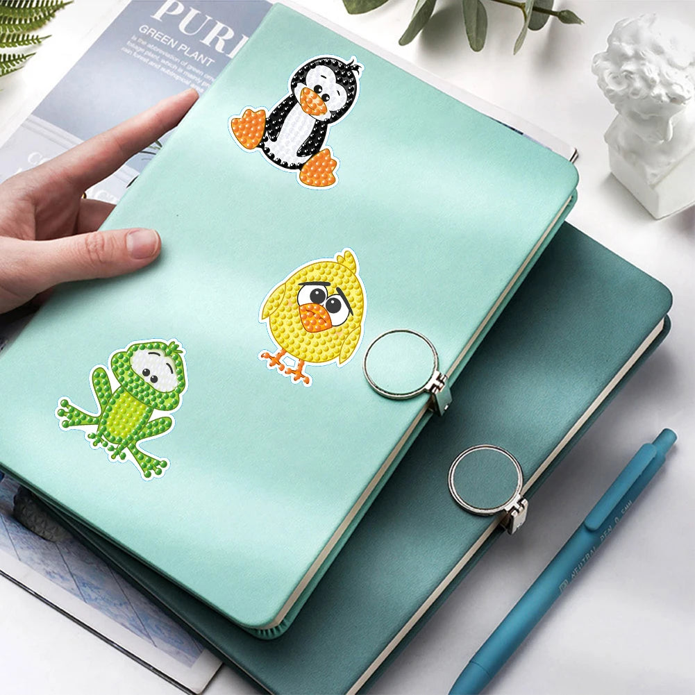 Diamond Painting Sticker set - 24-delige dierenstickers knutselset