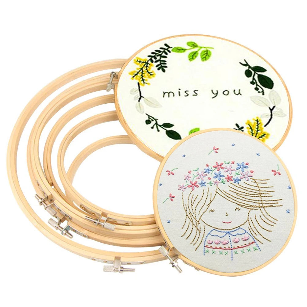 Borduurring Rond Bamboe Voor Borduren en Punch Needle Decoratie