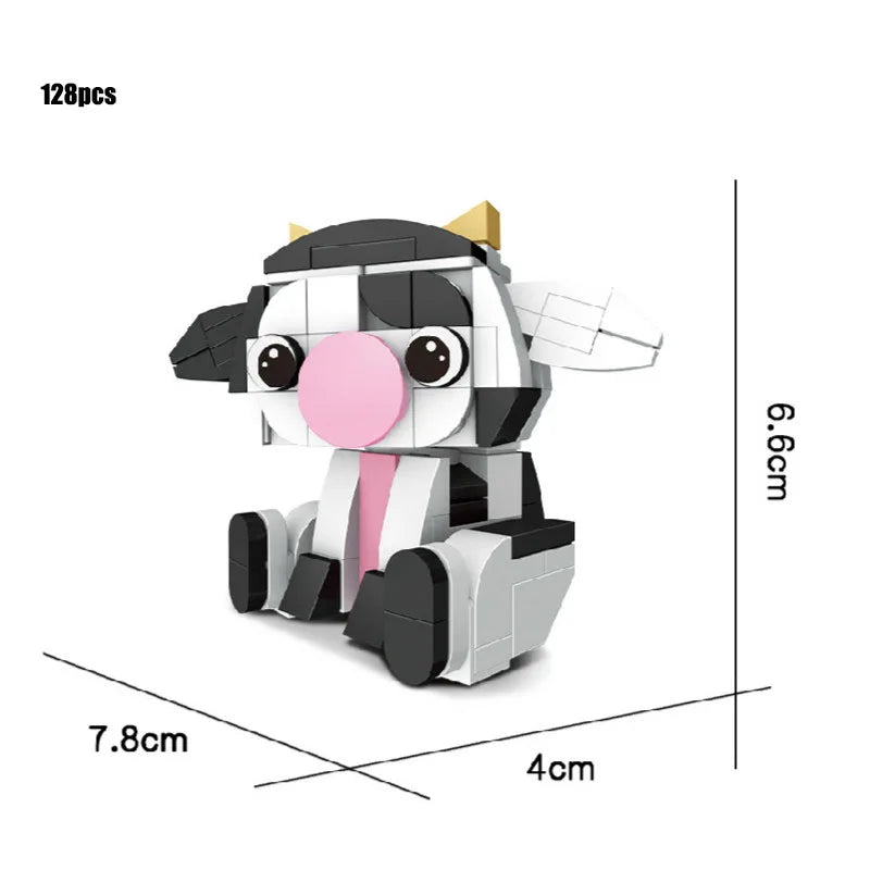 Bouwpakket Mini Dieren Blokjes – Hond, Tijger, Konijn, Pinguïn & Meer