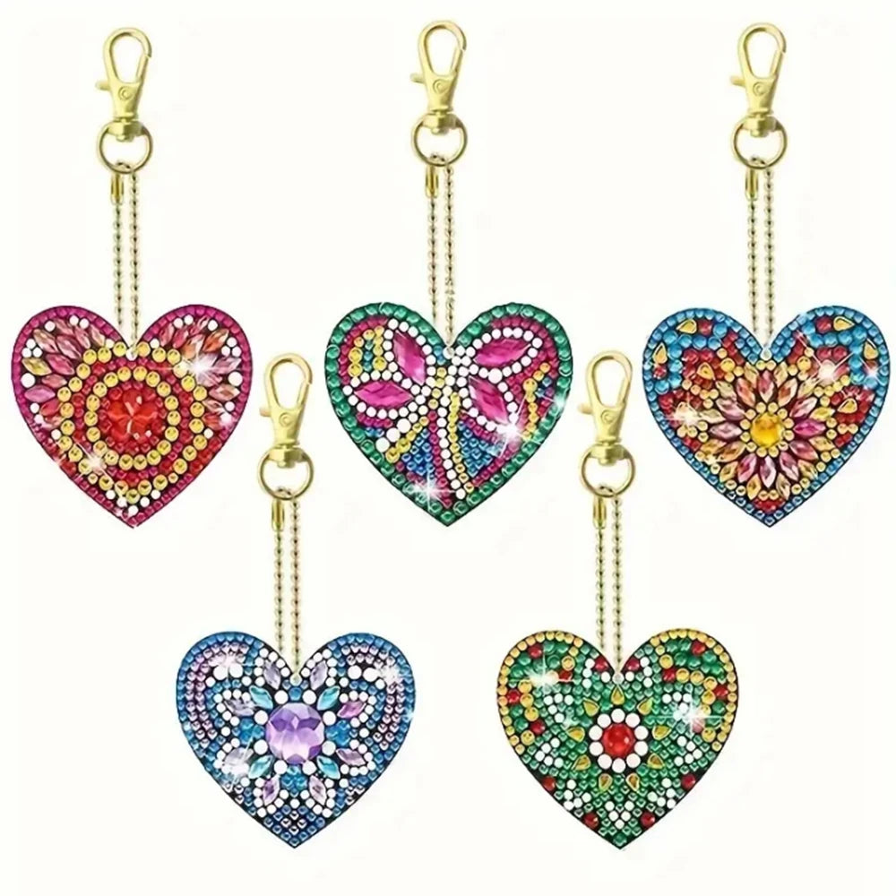 Diamond Painting Sleutelhangers Vlinder, hart of schildpad
