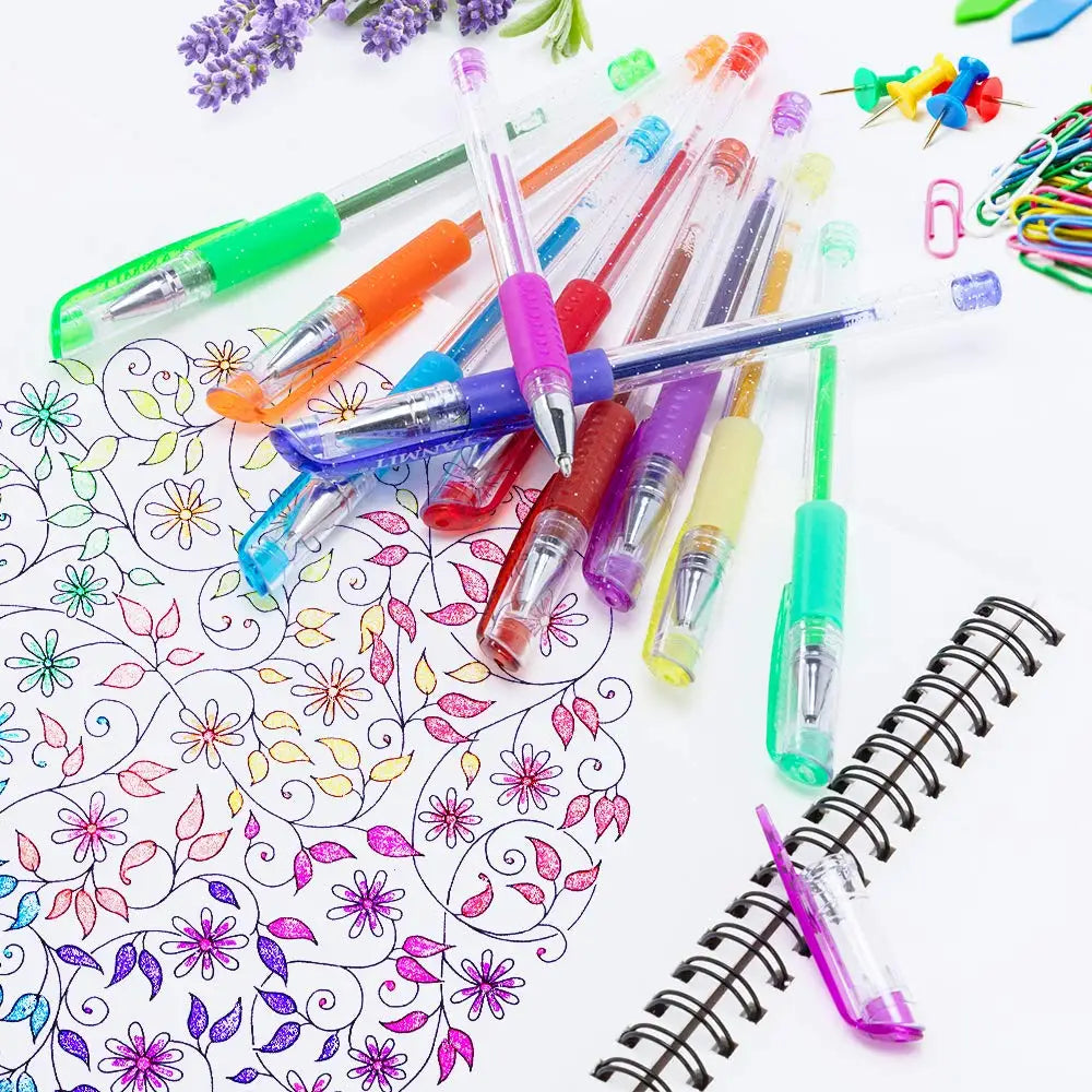 Gelpennen set 100 kleuren gelpennen glitter neon voor kleuren en tekenen