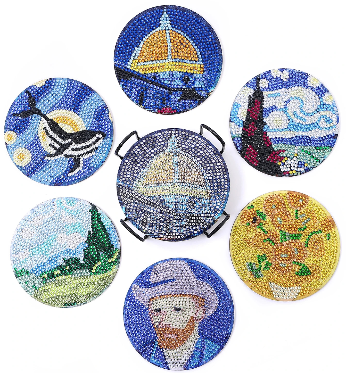 Diamond Painting Onderzetters met Houder - Creatieve Set