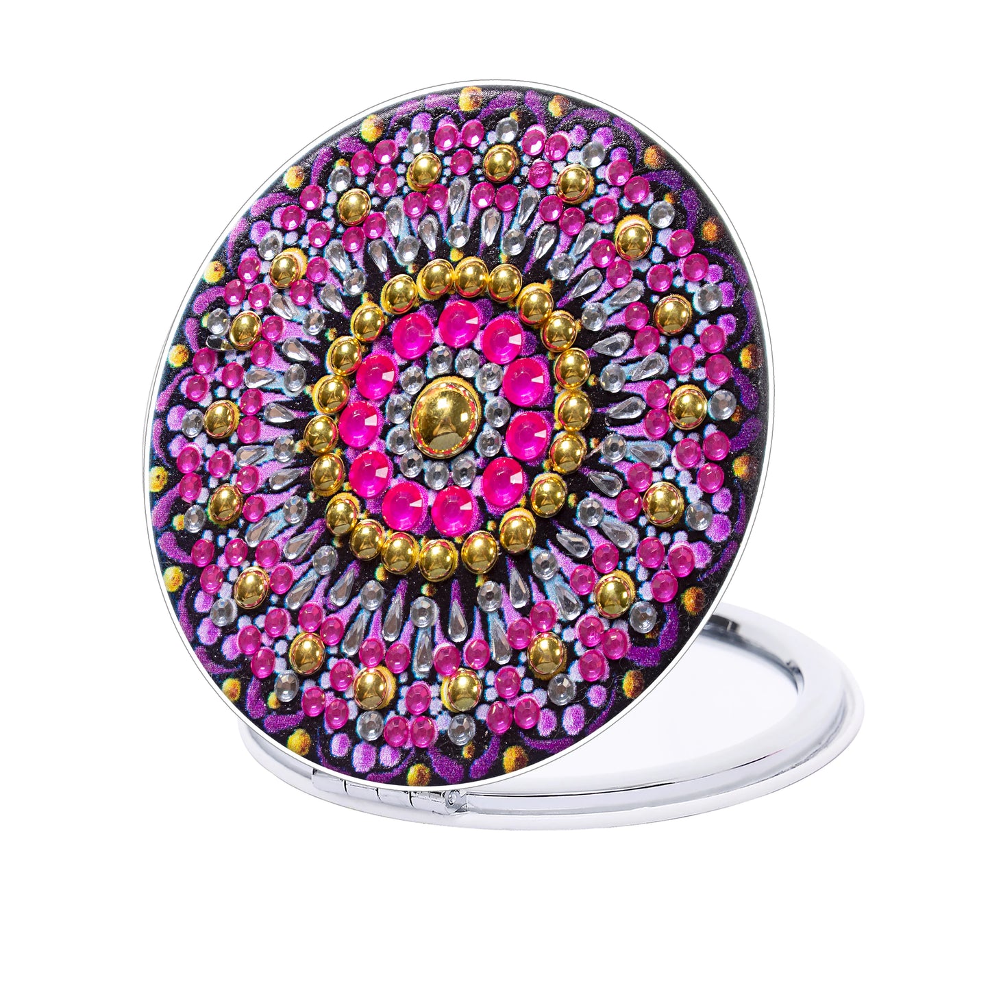 Diamond Painting Make-up spiegel Mandala – Compacte en Draagbare Opvouwbare Spiegel