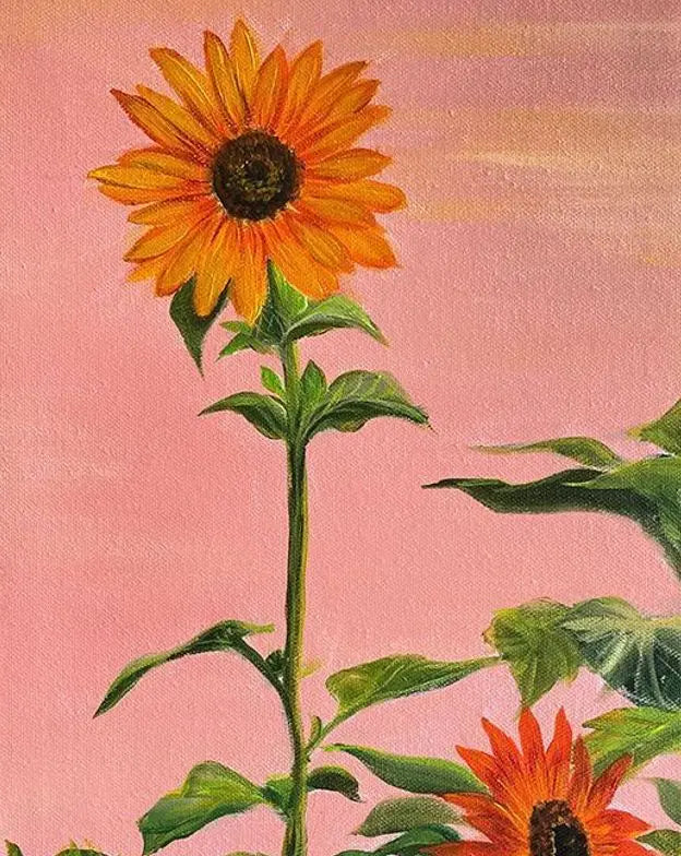 Schilderen op nummer - Bloemen op Linnen Canvas met Acrylverf