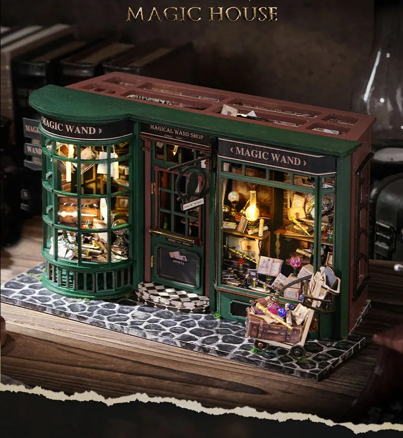 Zelfbouw Miniatuurhuisje – Met Houten Miniatuurmeubels (1:24 schaal) - F032