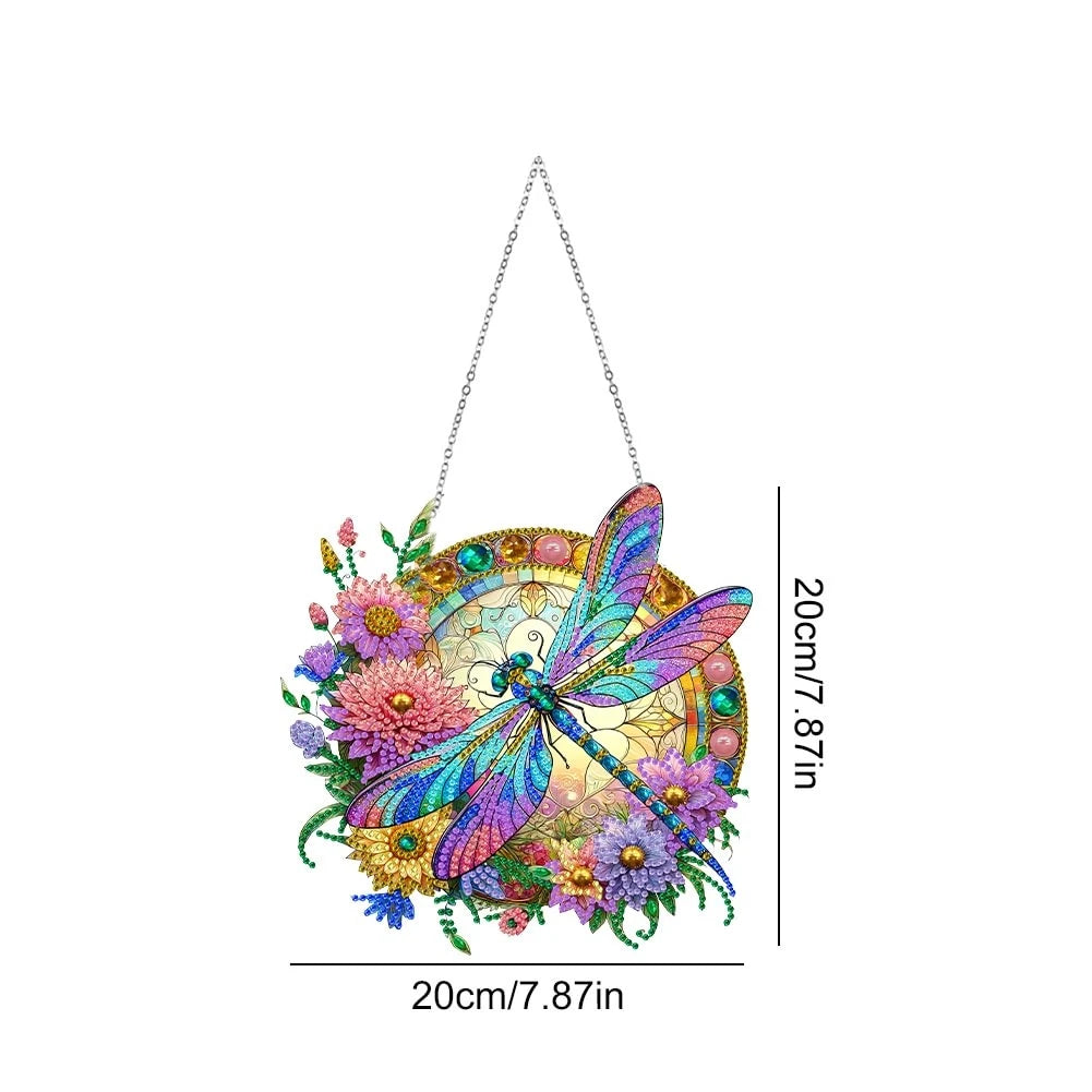 Diamond Painting Hangend ornament Vlinder, kolibri en libelle