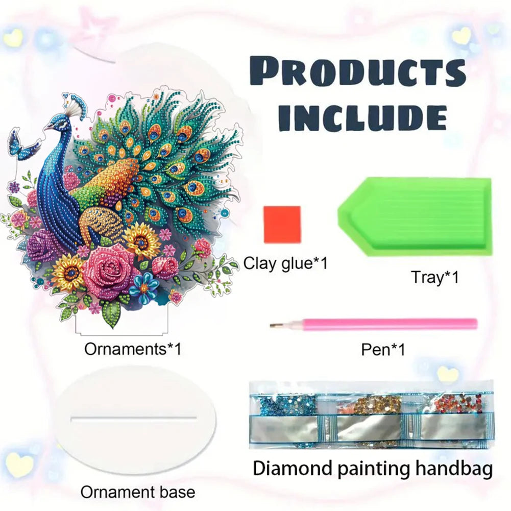 Diamond Painting Tafelornament Acryl Decoratie met Speciale Strass - Koets