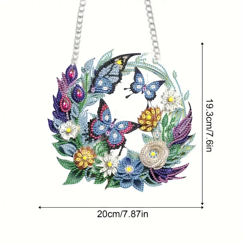 Diamond Painting Hangend ornament Vlinder, kolibri en libelle