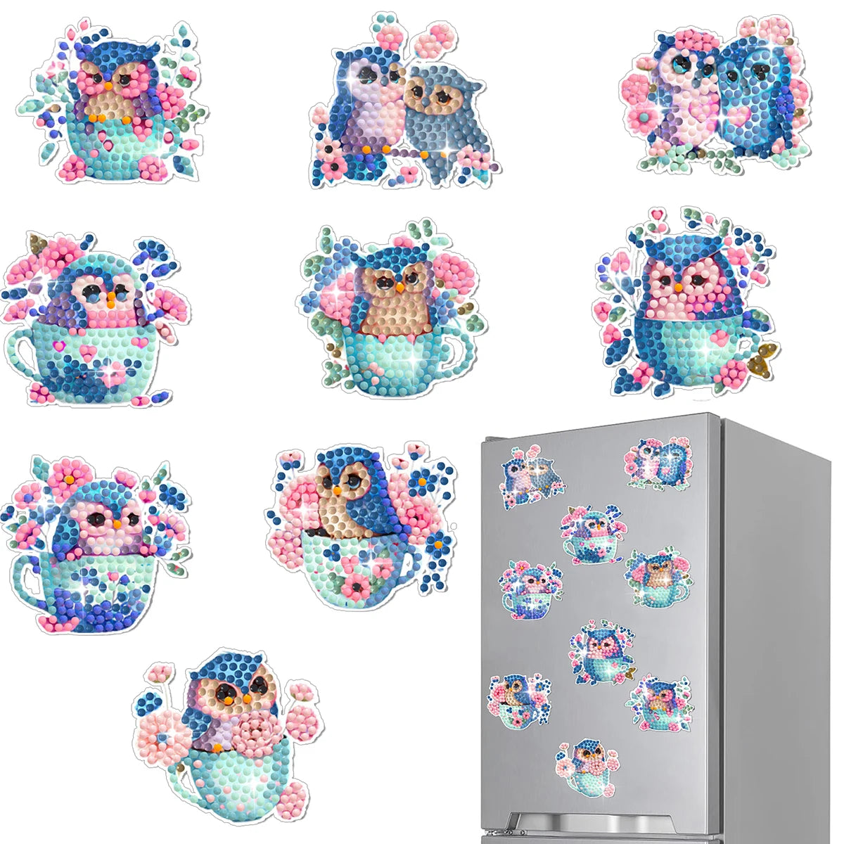 Diamond Painting Magneten – Dieren Set (6-13 stuks)