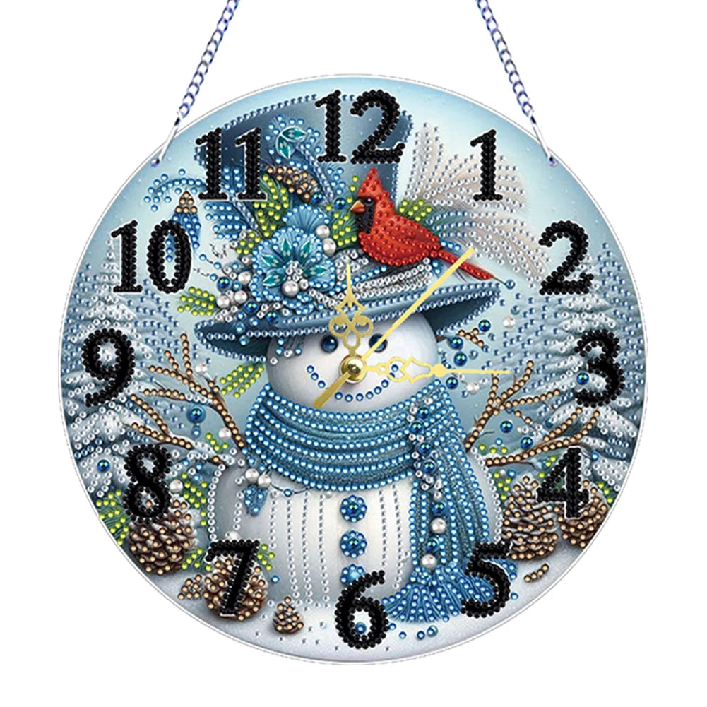 Diamond Painting Klok Kerst Hanger – Creatieve Kunst Klokset