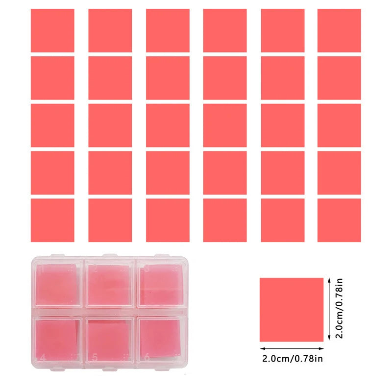 Diamond Painting Wax - 30 Stuks Kleurvolle Vierkante Wax (2x2 cm) met Opbergdoos