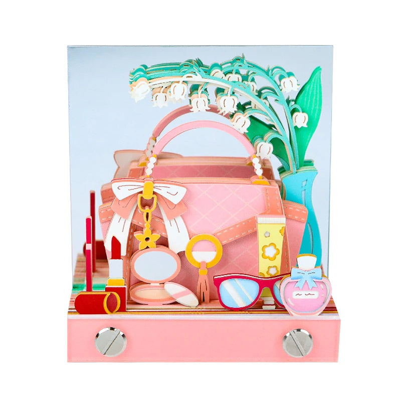 3D Papier Sculptuur Kathedraal LED Notitieblok met Pennenhouder – Creatieve Bureaudecoratie - 2025