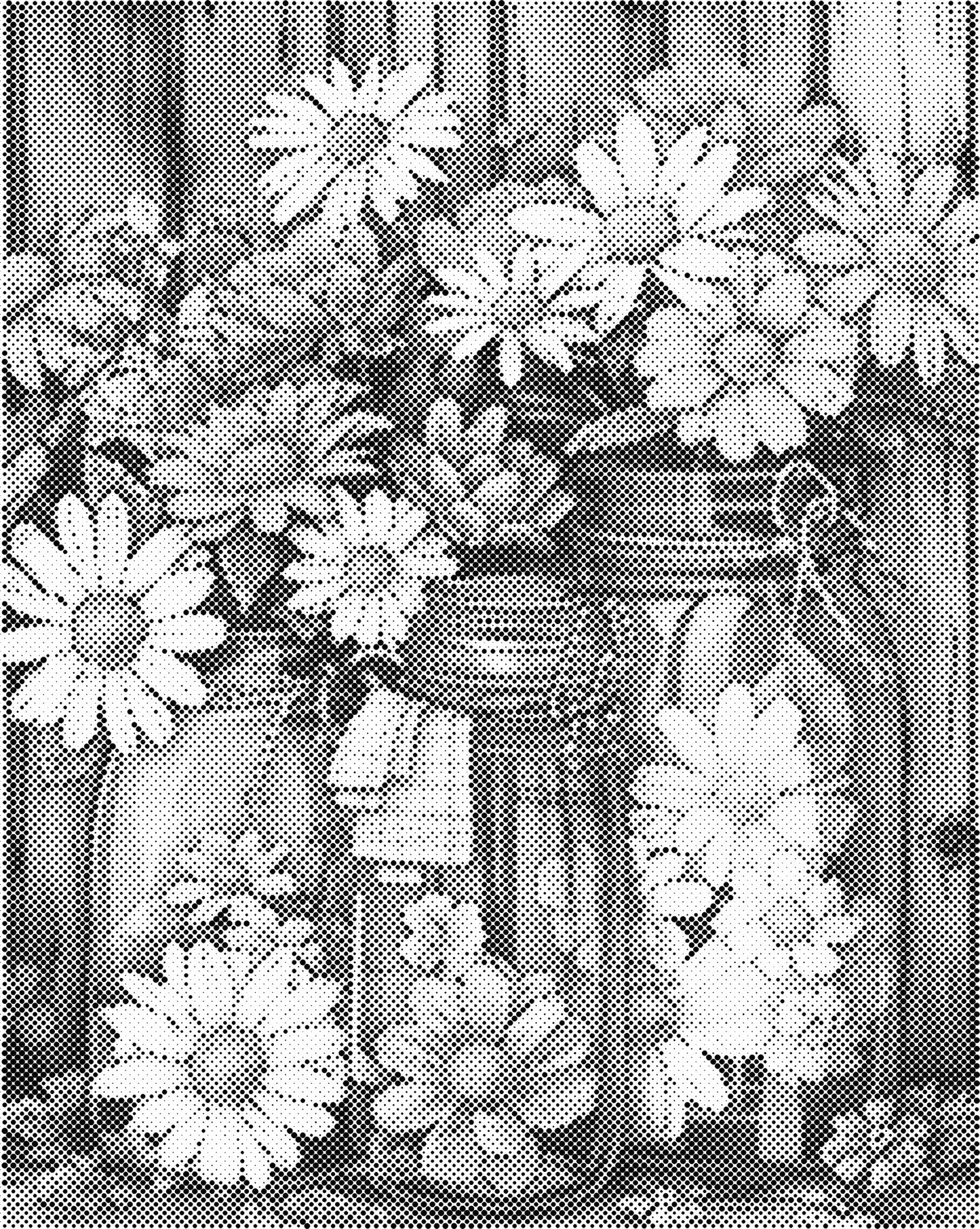 DOT Painting 40x50cm - Bloemen en Planten in Één Kleur