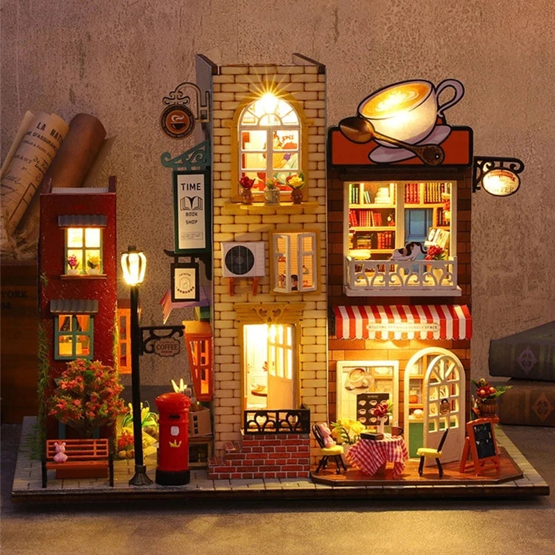 Zelfbouw Miniatuurhuisje met Verlichting – Boekhoek & Poppenhuis