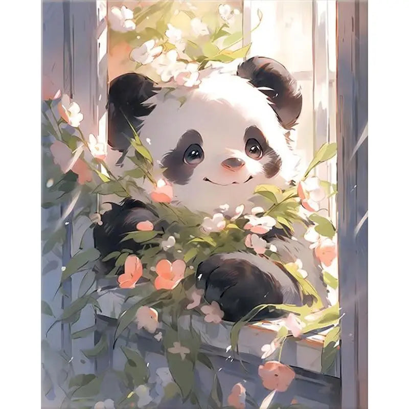 Schilderen op nummer dieren - Panda - Voor volwassenen