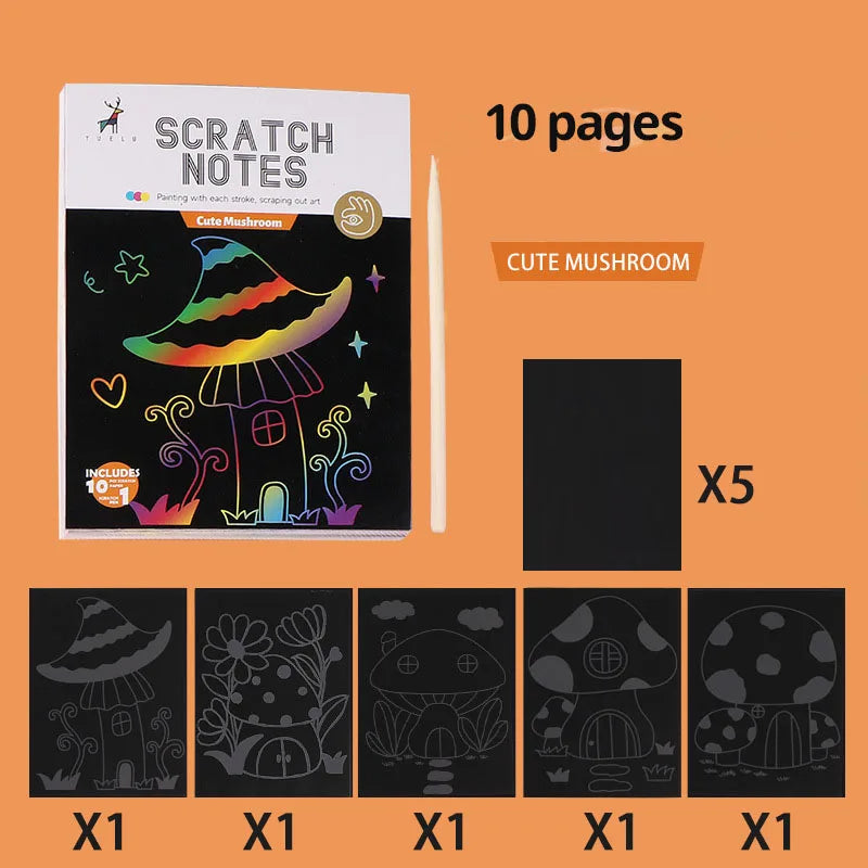 Krastekeningen set Regenboog Papier met Pen – Creatief Speelplezier voor Kinderen