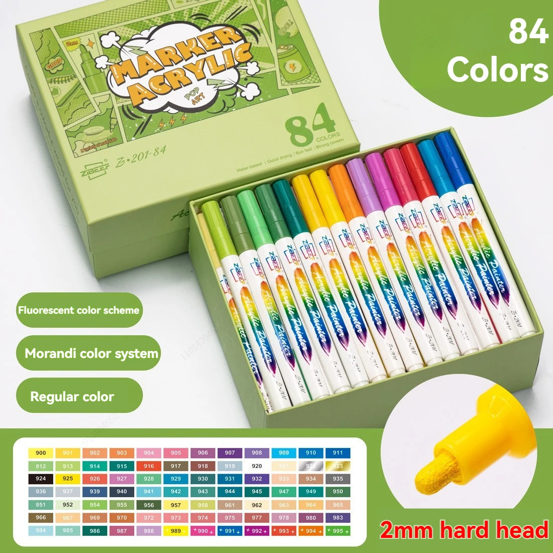 Stiften set tot 12-120 kleuren acrylverf stiften voor steen, textiel, glas & canvas