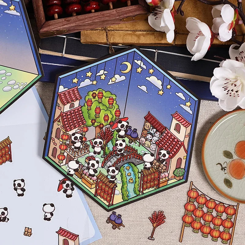 Sticker homestyling set Pandan Town – Miniatuur interieur stickerset