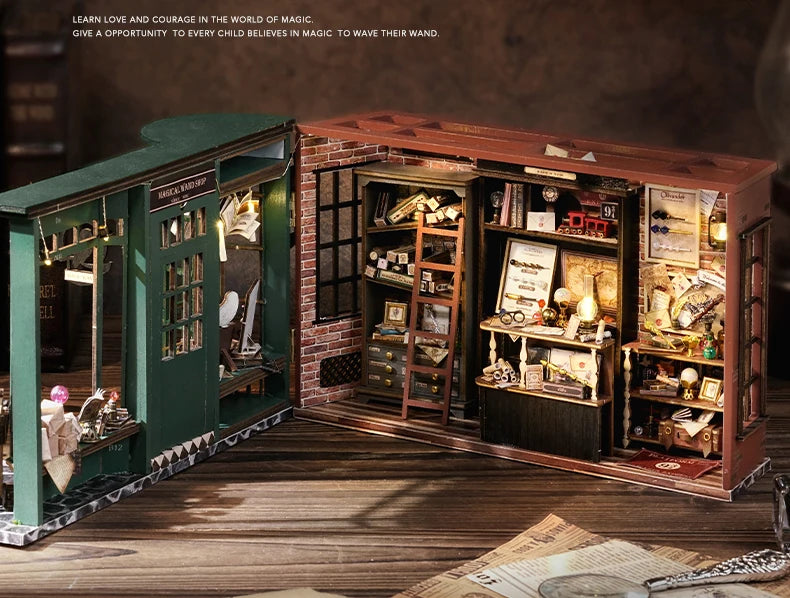 Zelfbouw Miniatuurhuisje – Met Houten Miniatuurmeubels (1:24 schaal) - F032