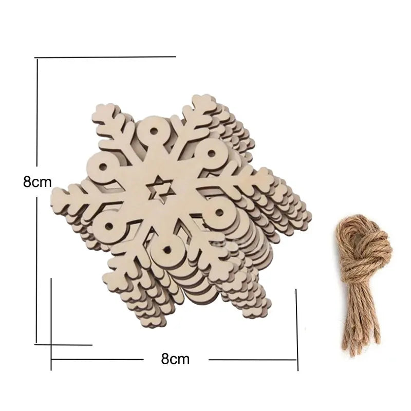 Houten figuur om zelf te kleuren/schilderen – Kerstversiering 10 stuks