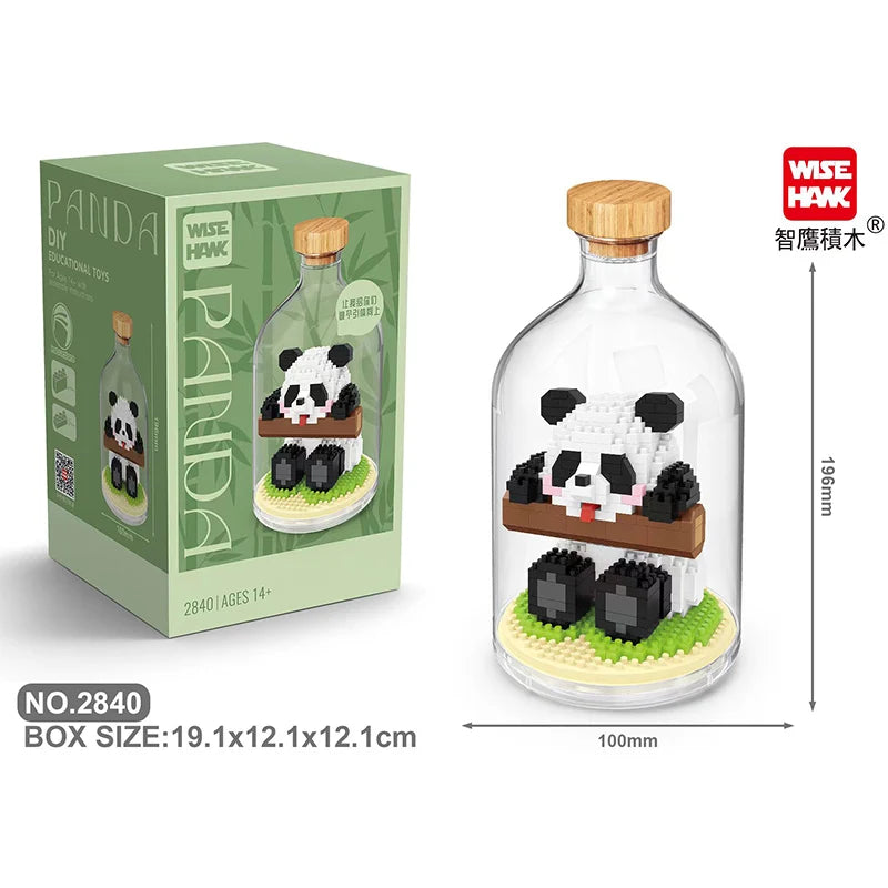 Bouwpakket Mini Panda – Schattige Micro Blocks in Displayfles
